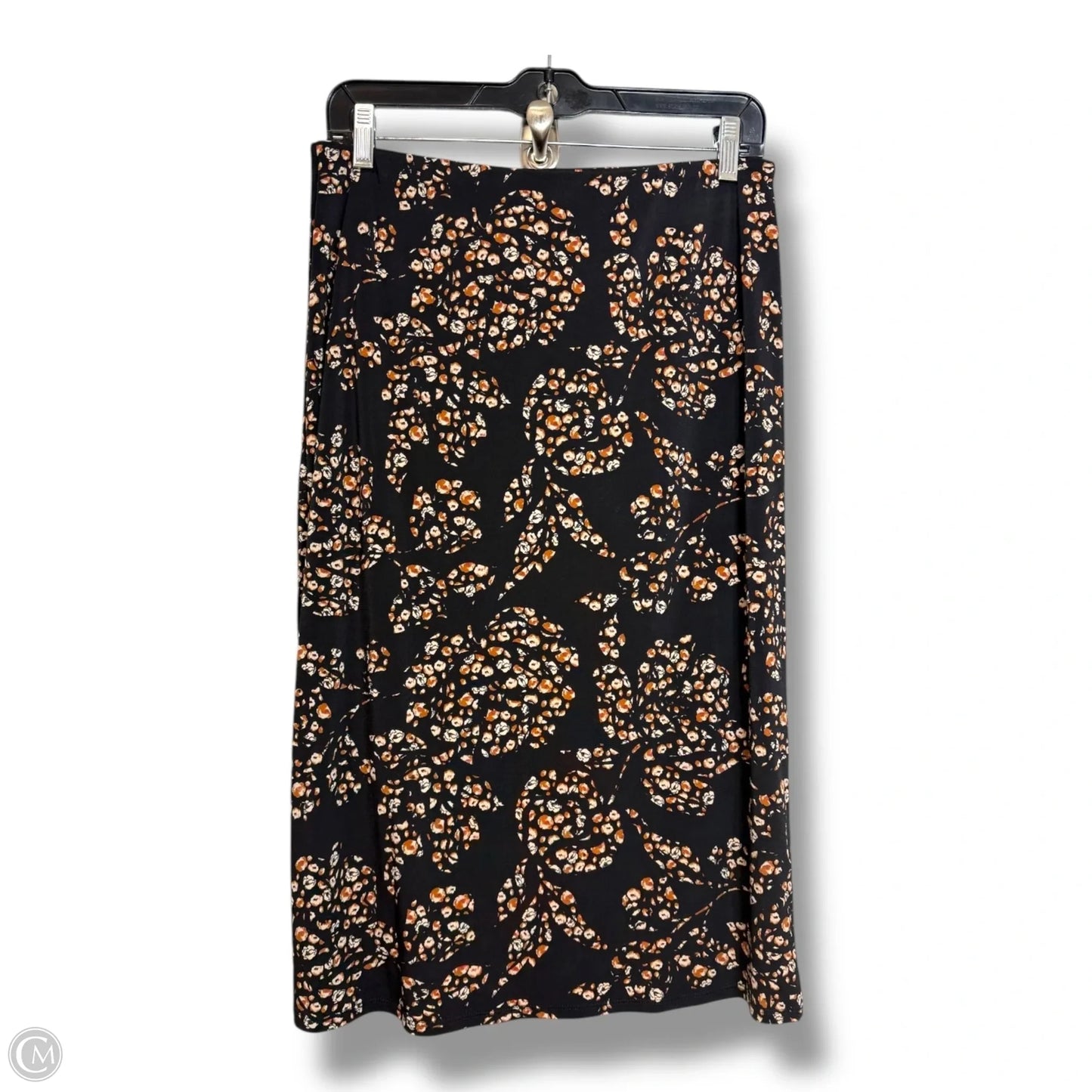 Skirt Midi By White House Black Market In Black & Gold, Size: M