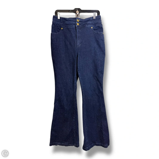 Jeans Flared By Inc In Blue Denim, Size: 12