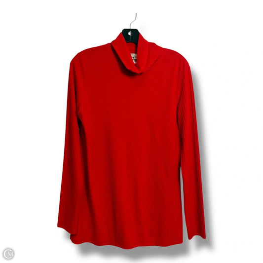 Top Long Sleeve By Athleta In Red, Size: M