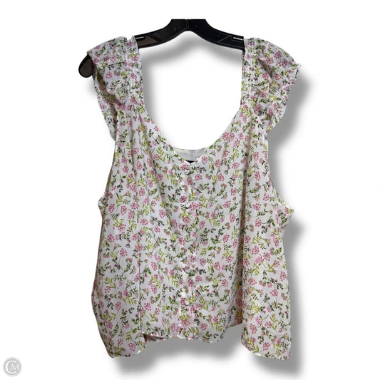 Top Sleeveless By J. Crew In Floral Print, Size: 3x