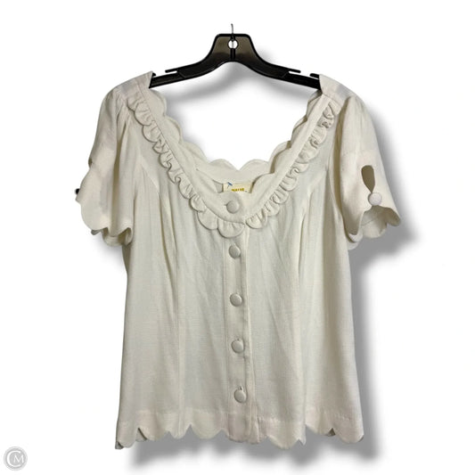 Top Sleeveless By Maeve In Ivory, Size: 8