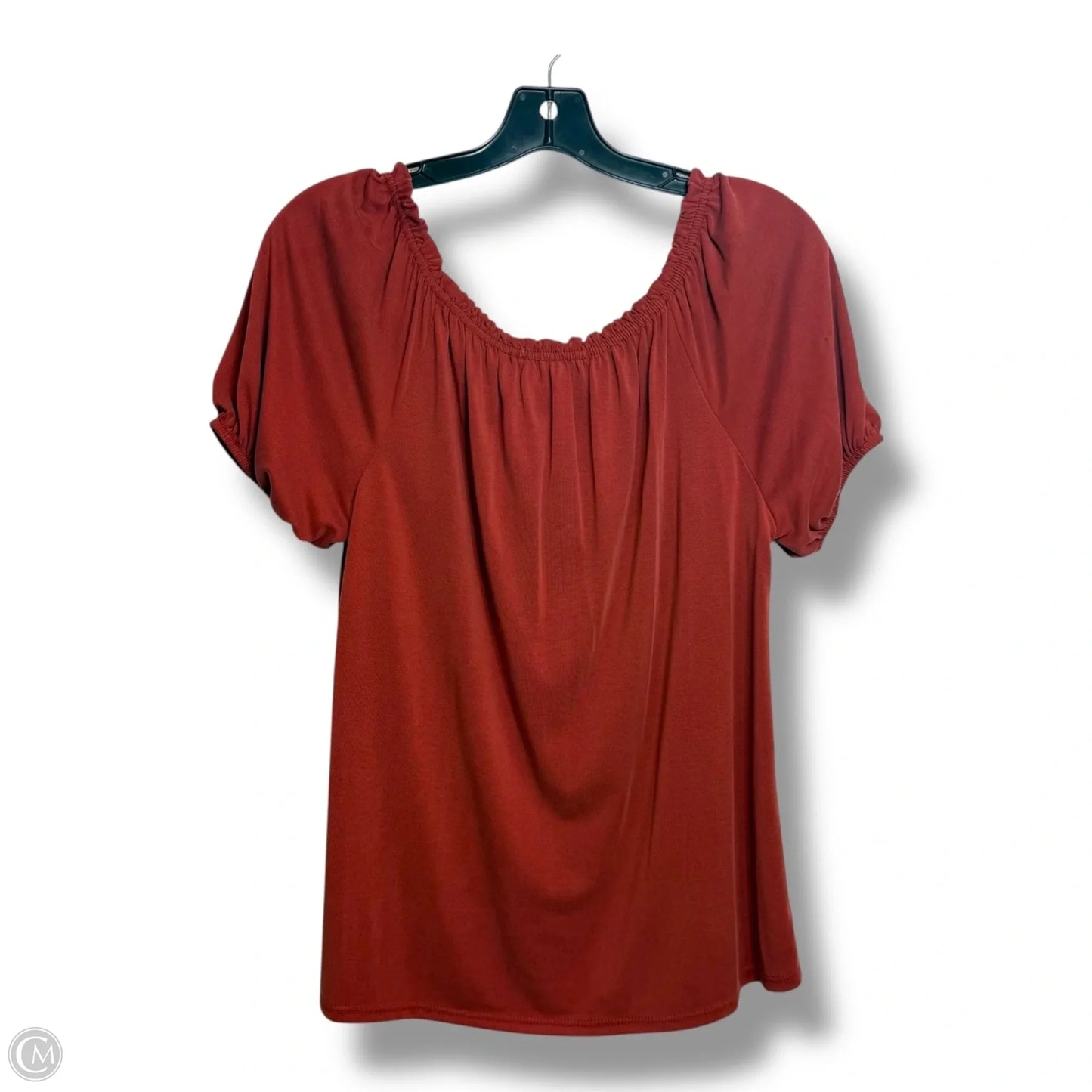 Top Short Sleeve Basic By Green Envelope In Red, Size: M