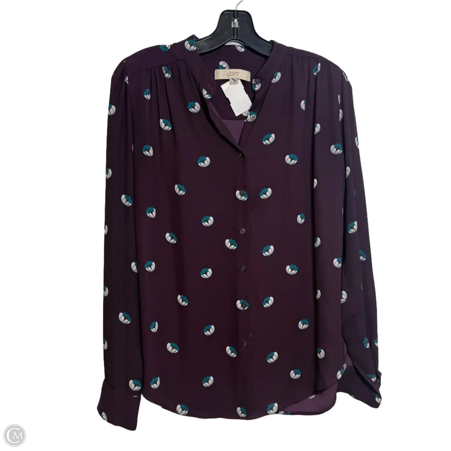 Top Long Sleeve By Loft In Purple, Size: Xs