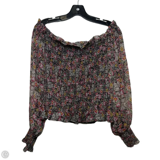 Top Long Sleeve By 1.state In Floral Print, Size: L