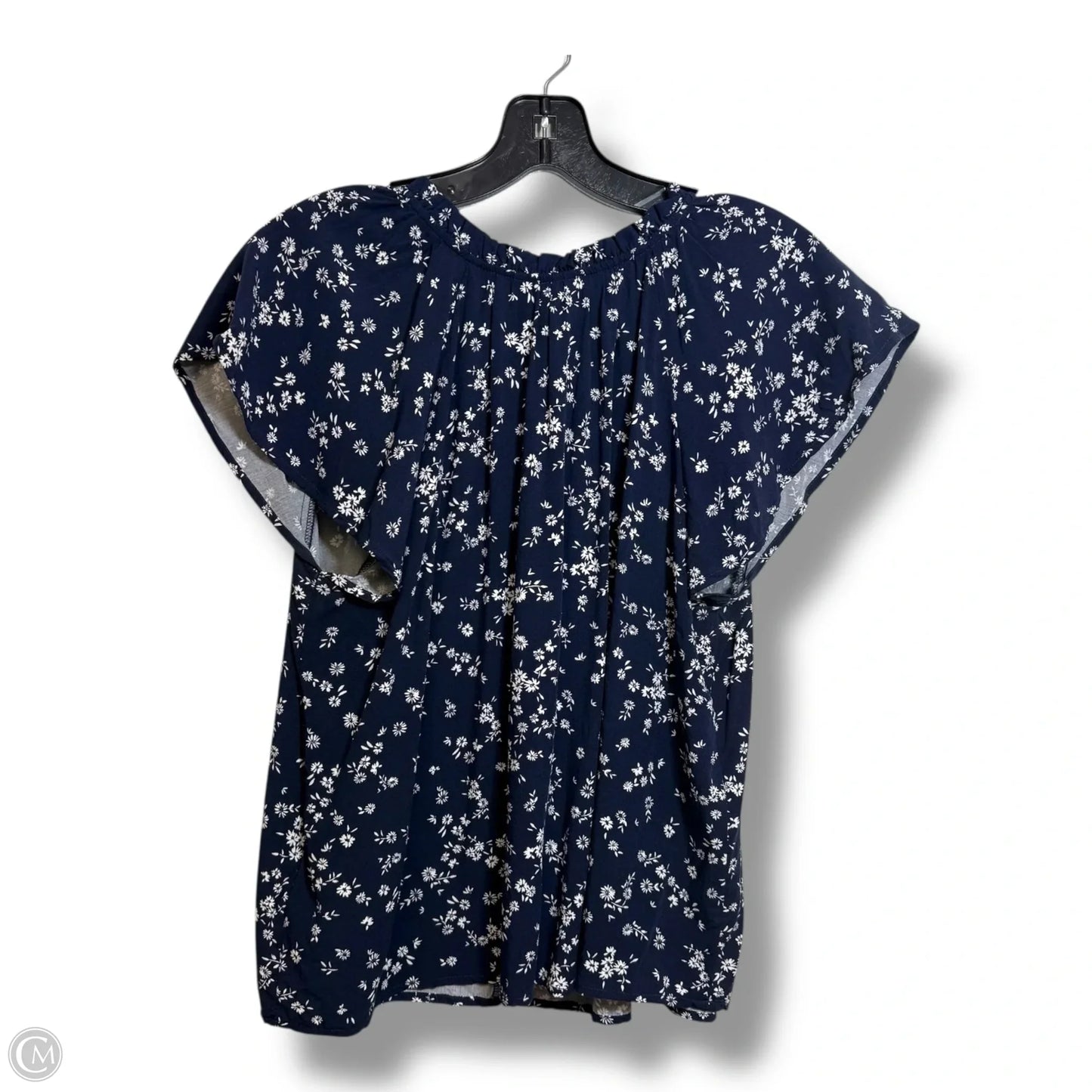 Top Short Sleeve Basic By Gap In Floral Print, Size: M