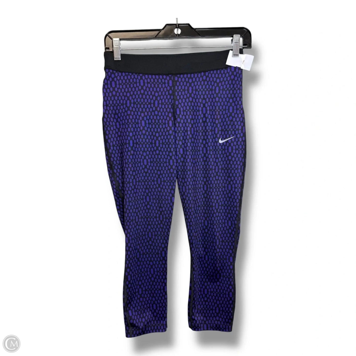 Cropped Athletic Leggings By Nike In Purple, Size: S