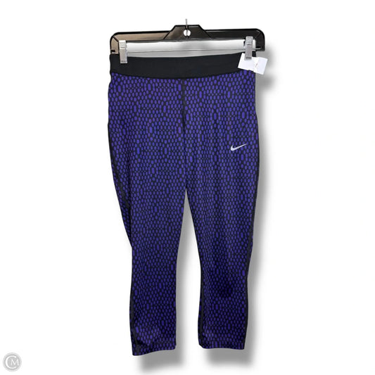 Cropped Athletic Leggings By Nike In Purple, Size: S