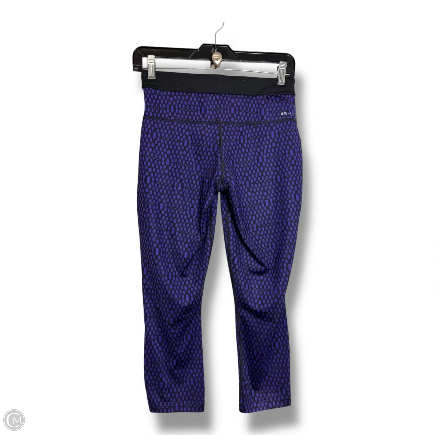 Cropped Athletic Leggings By Nike In Purple, Size: S