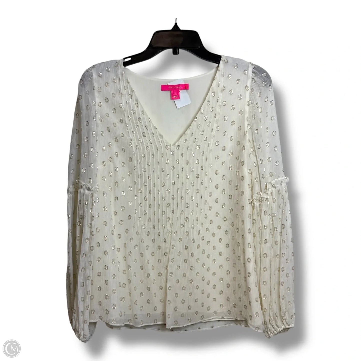 Top Long Sleeve Designer By Lilly Pulitzer In Tan, Size: 4