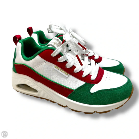 Shoes Athletic By Skechers In Green & Red, Size: 6.5