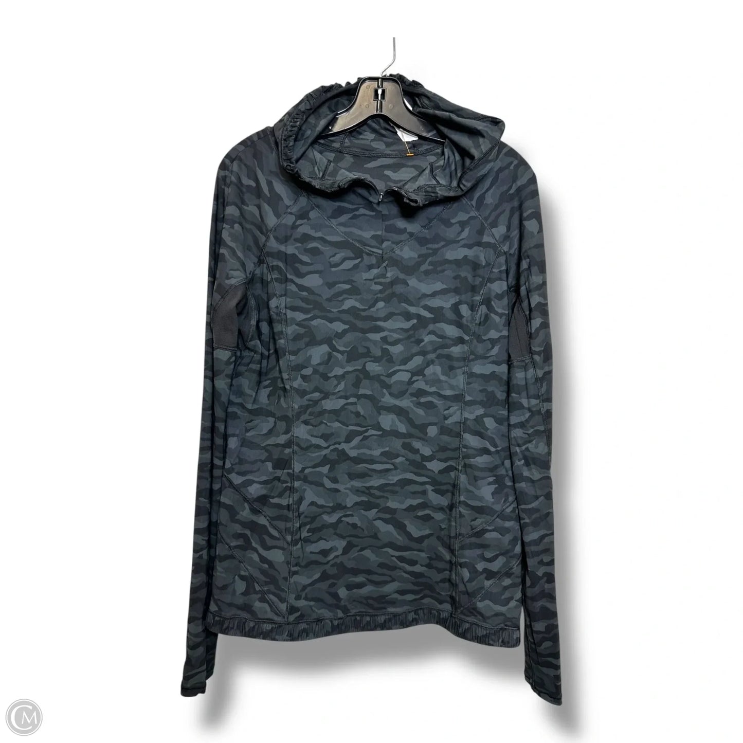 Athletic Top Long Sleeve Hoodie By Lululemon In Camouflage Print, Size: M