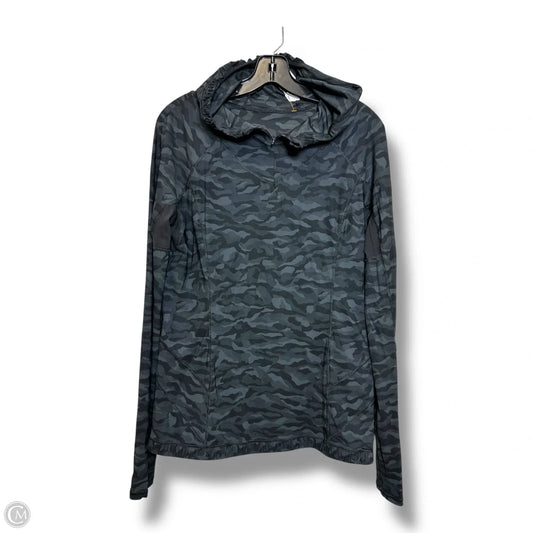 Athletic Top Long Sleeve Hoodie By Lululemon In Camouflage Print, Size: M