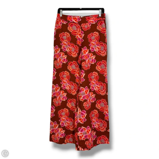 Pants Linen By Loft In Floral Print, Size: Xs