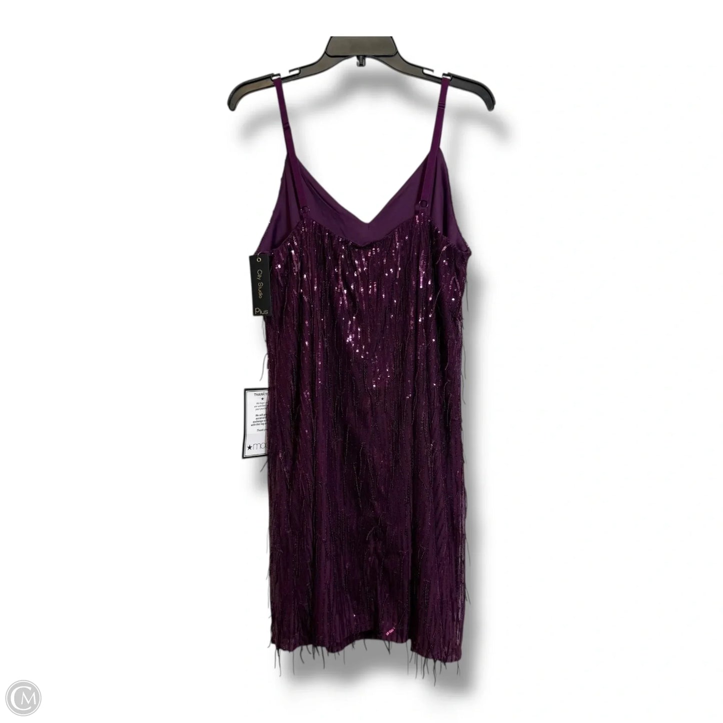 Dress Casual Short By City Studio In Purple, Size: 1x