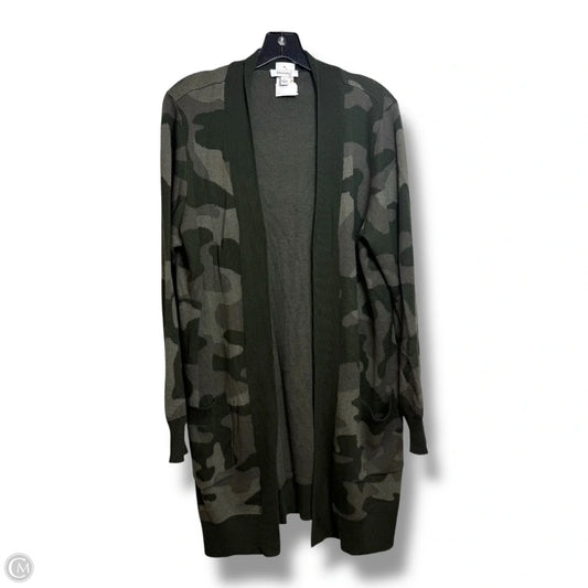 Cardigan By Clothes Mentor In Camouflage Print, Size: L