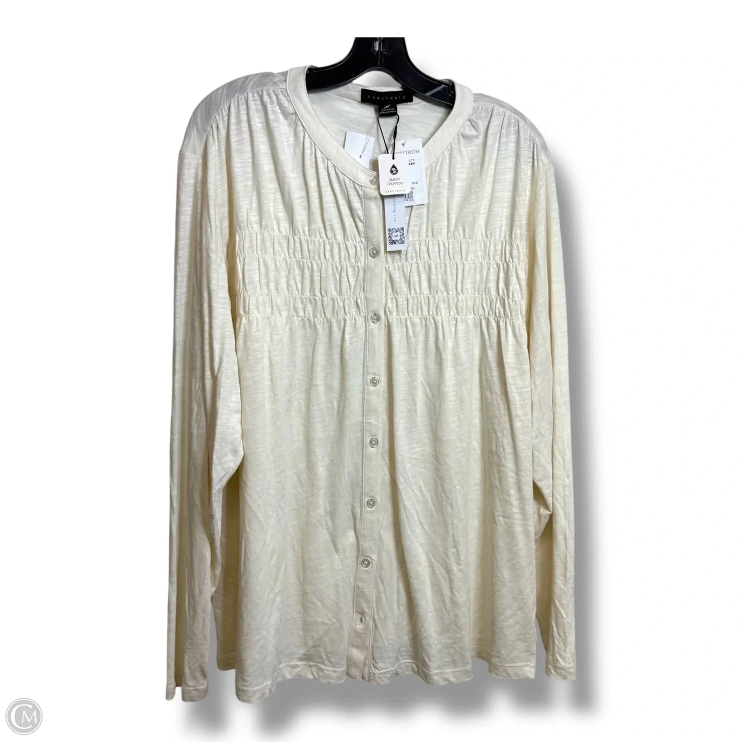 Top Long Sleeve By Sanctuary In White, Size: 2x