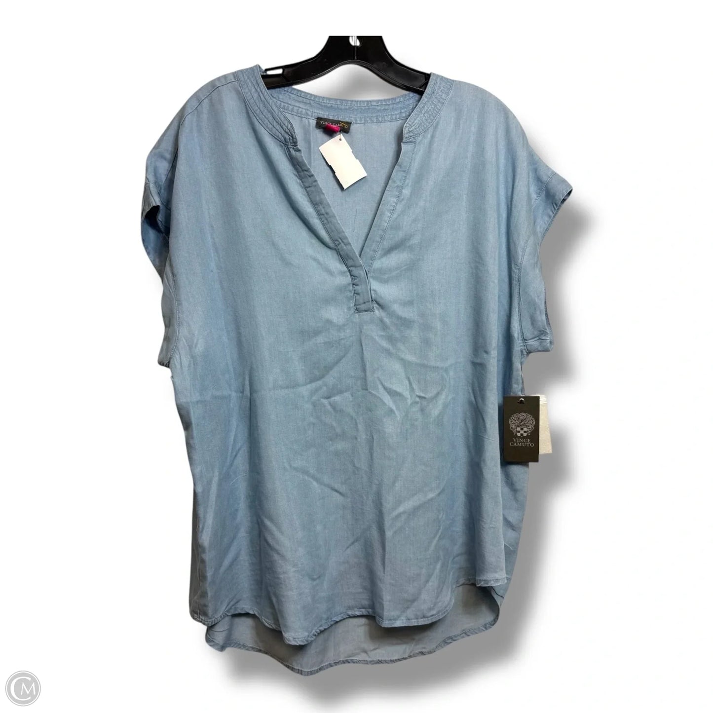 Top Short Sleeve Basic By Vince Camuto In Blue, Size: Xl