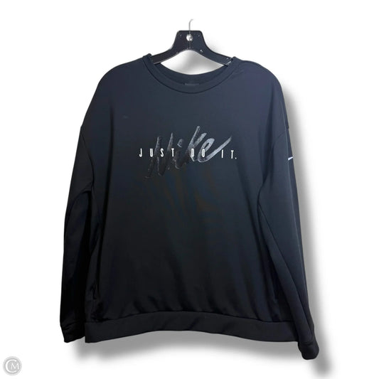 Athletic Sweatshirt Crewneck By Nike In Black, Size: L