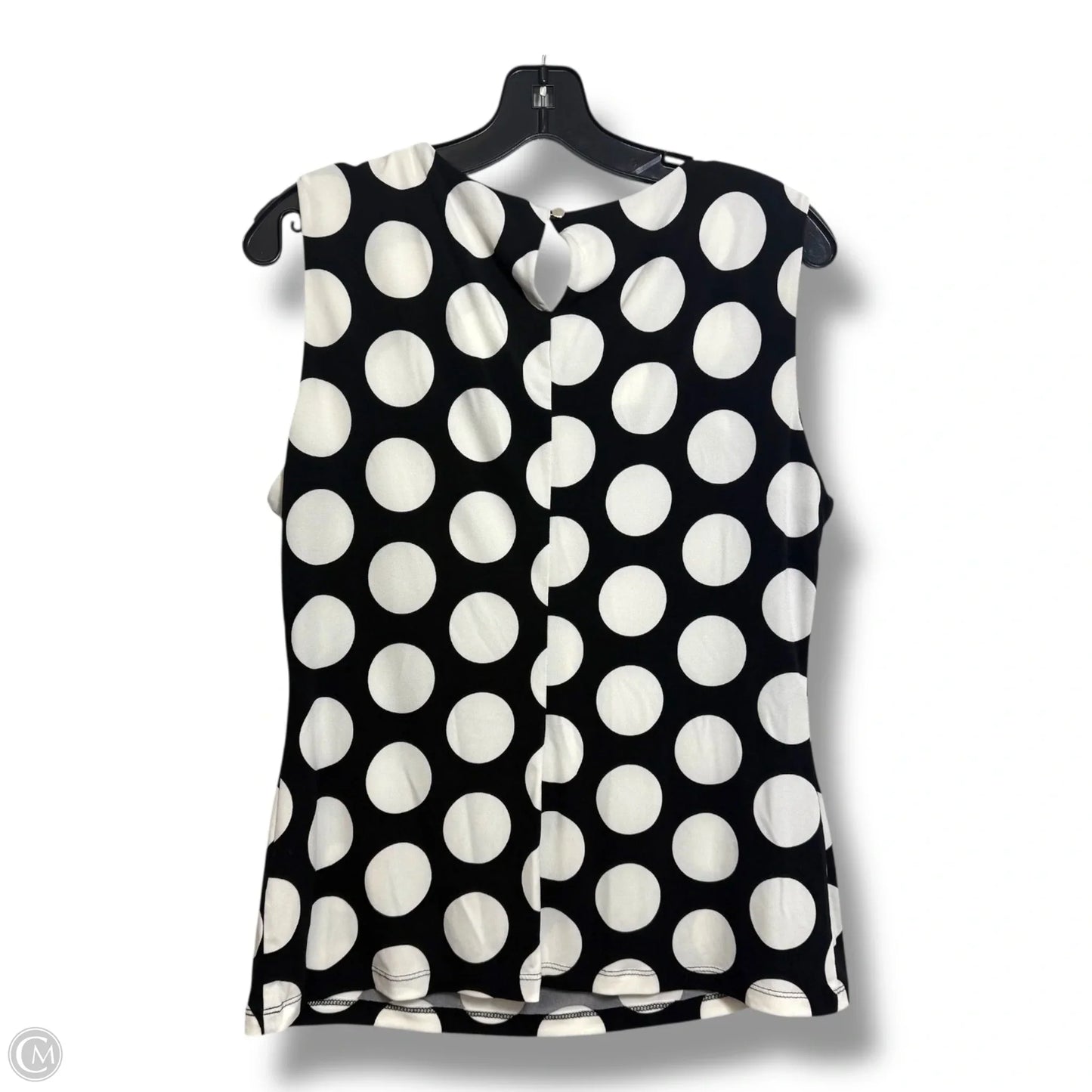 Top Sleeveless By Calvin Klein In Plaid Pattern, Size: L