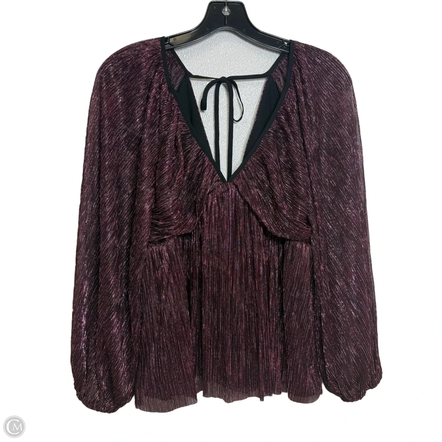 Top Long Sleeve By Express In Purple, Size: S
