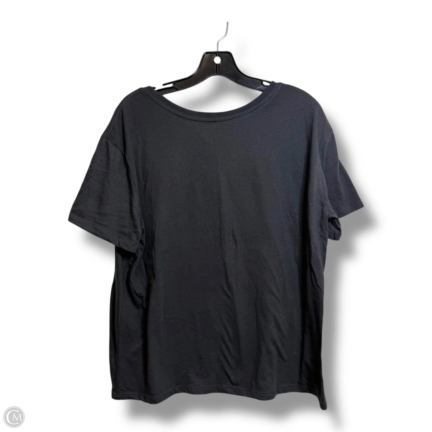 Top Short Sleeve Basic By Clothes Mentor In Grey, Size: Xxl