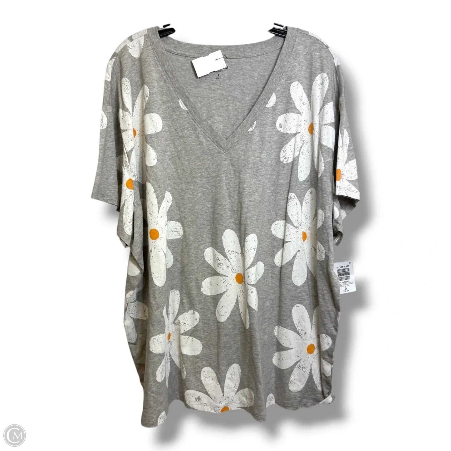 Top Short Sleeve Basic By Torrid In Grey, Size: 3x