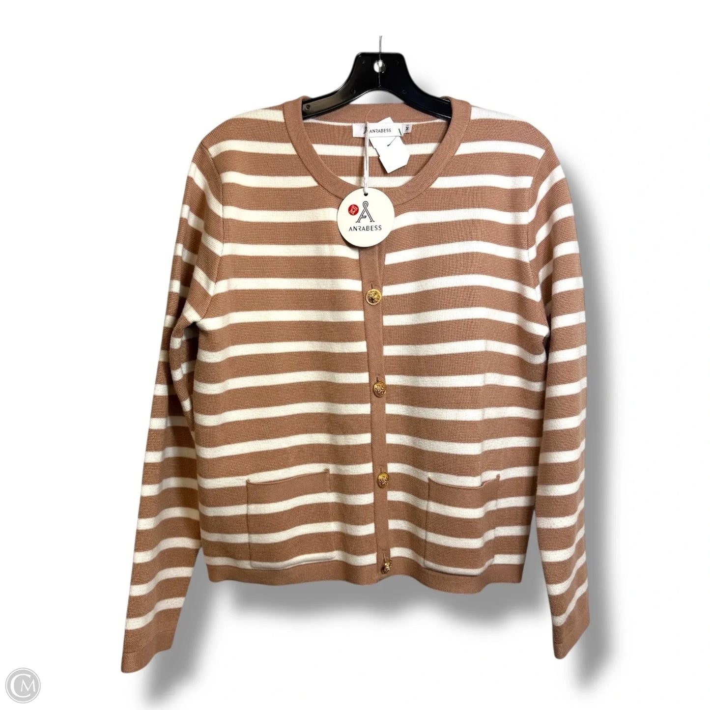 Cardigan By Anrabess In Striped Pattern, Size: M