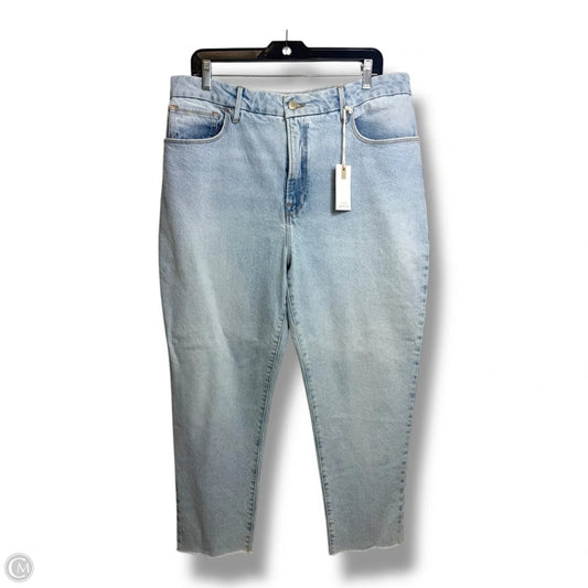 Jeans Straight By Good American In Blue Denim, Size: 14