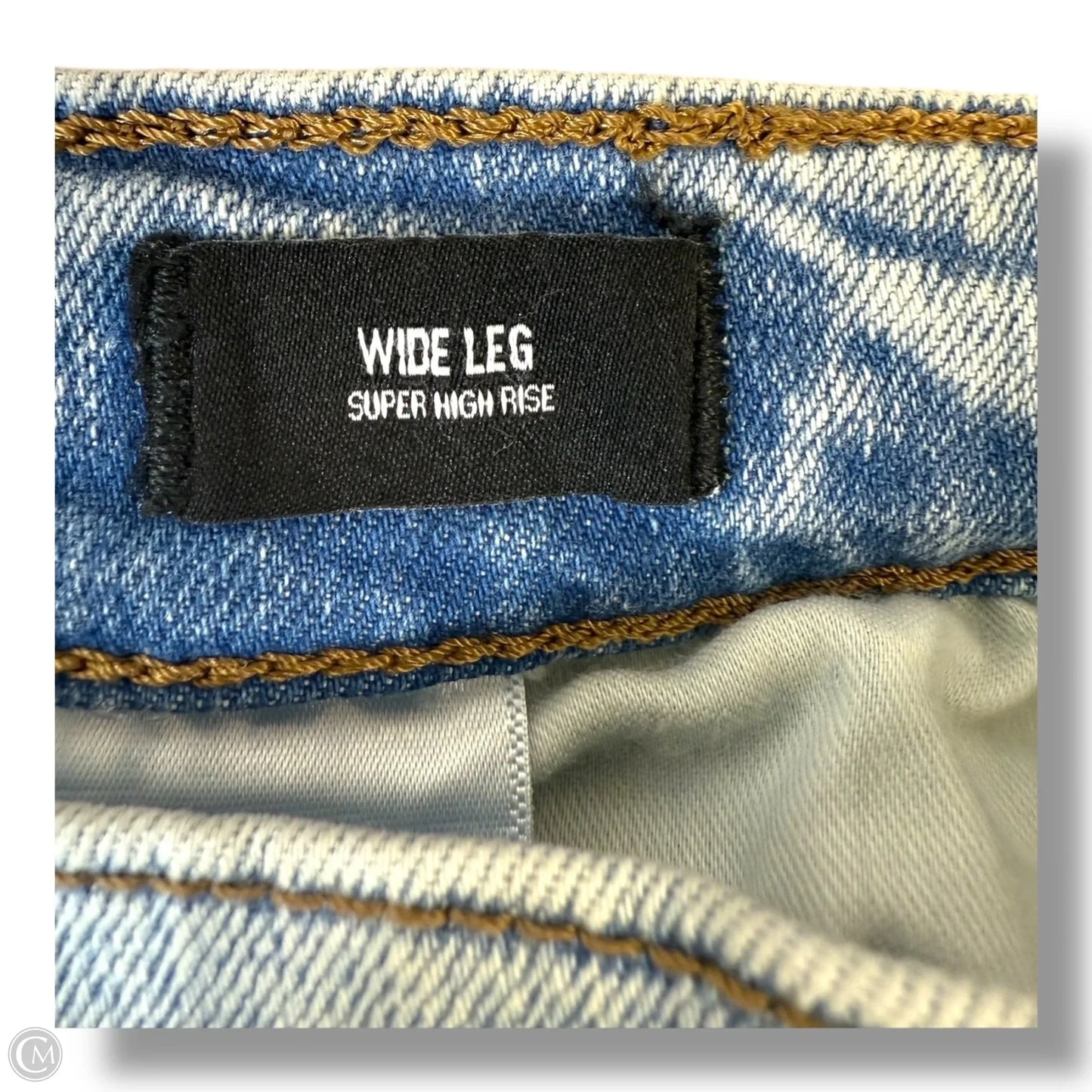 Jeans wide leg By Express In Blue Denim, Size: 6