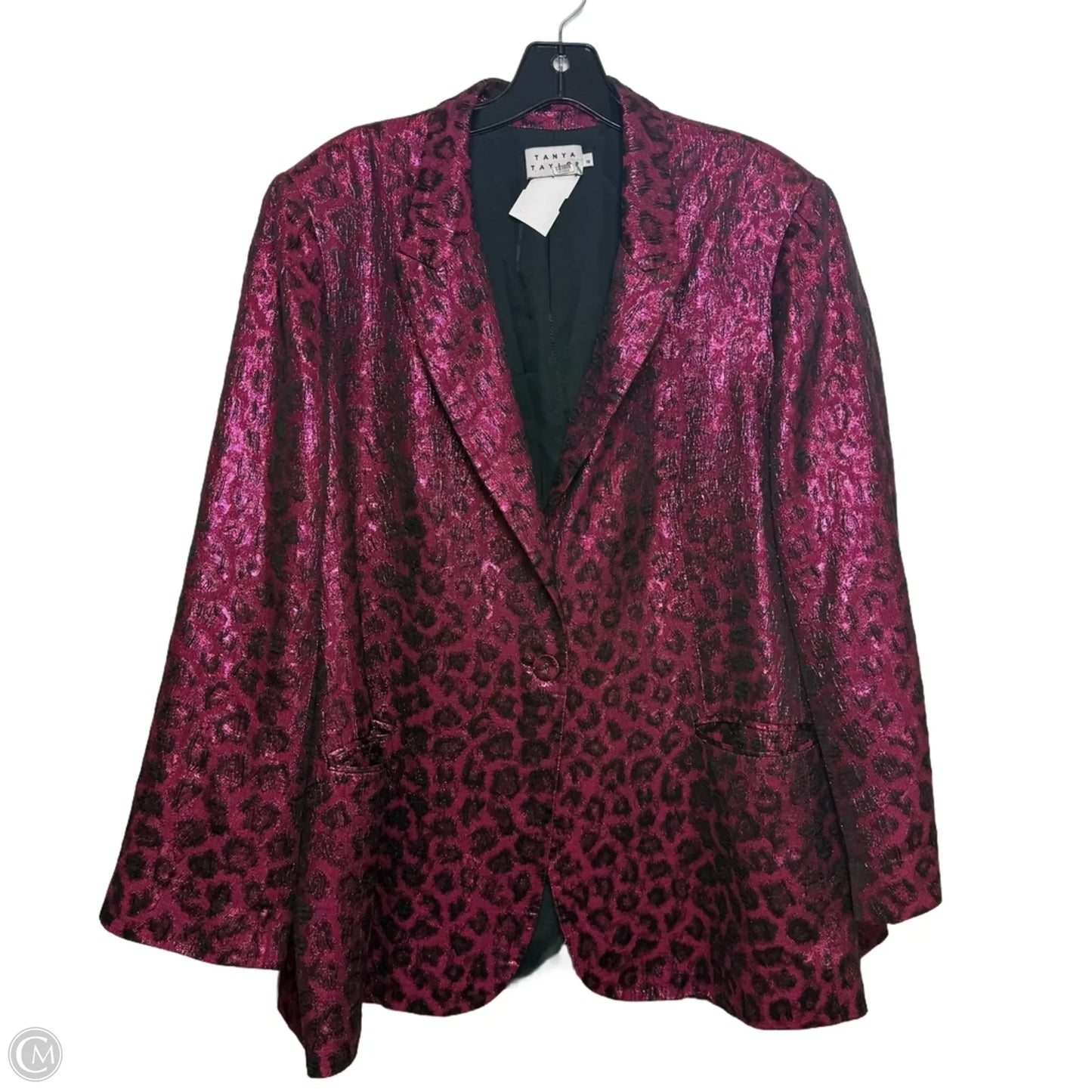 Blazer By Clothes Mentor In Leopard Print, Size: 18