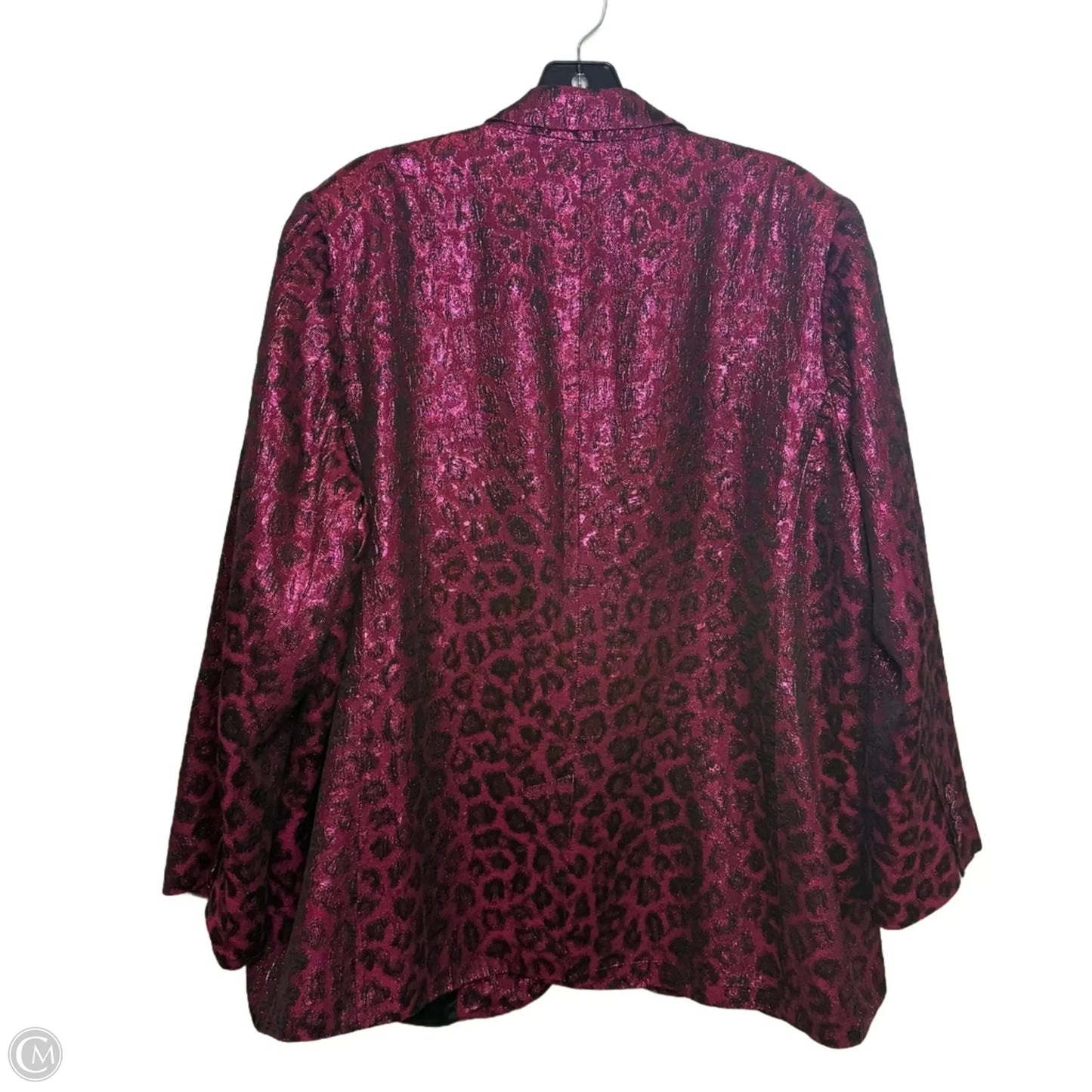 Blazer By Clothes Mentor In Leopard Print, Size: 18