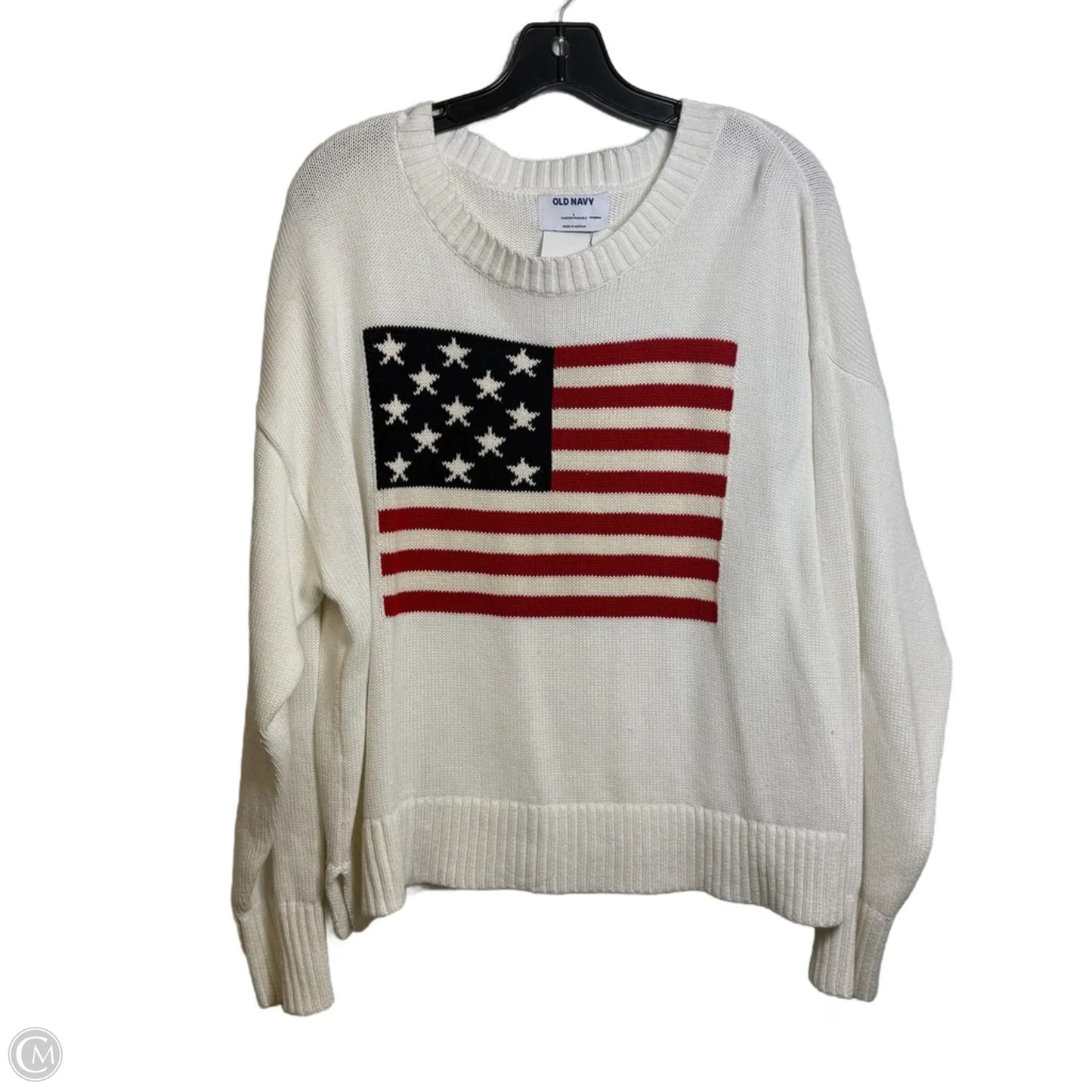 Top Long Sleeve By Old Navy In White, Size: L