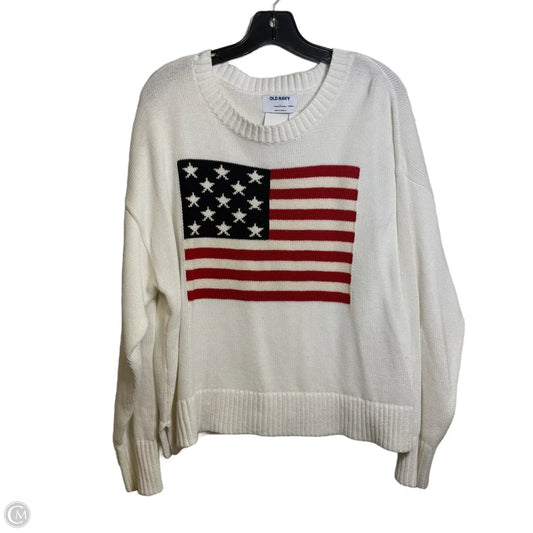 Top Long Sleeve By Old Navy In White, Size: L
