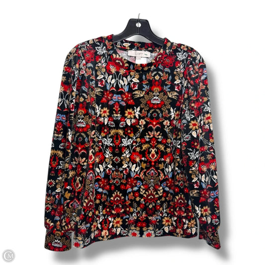 Top Long Sleeve By Loft In Floral Print, Size: Xs