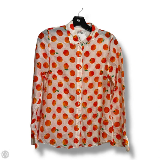 Top Long Sleeve By J. Crew In Orange, Size: 4