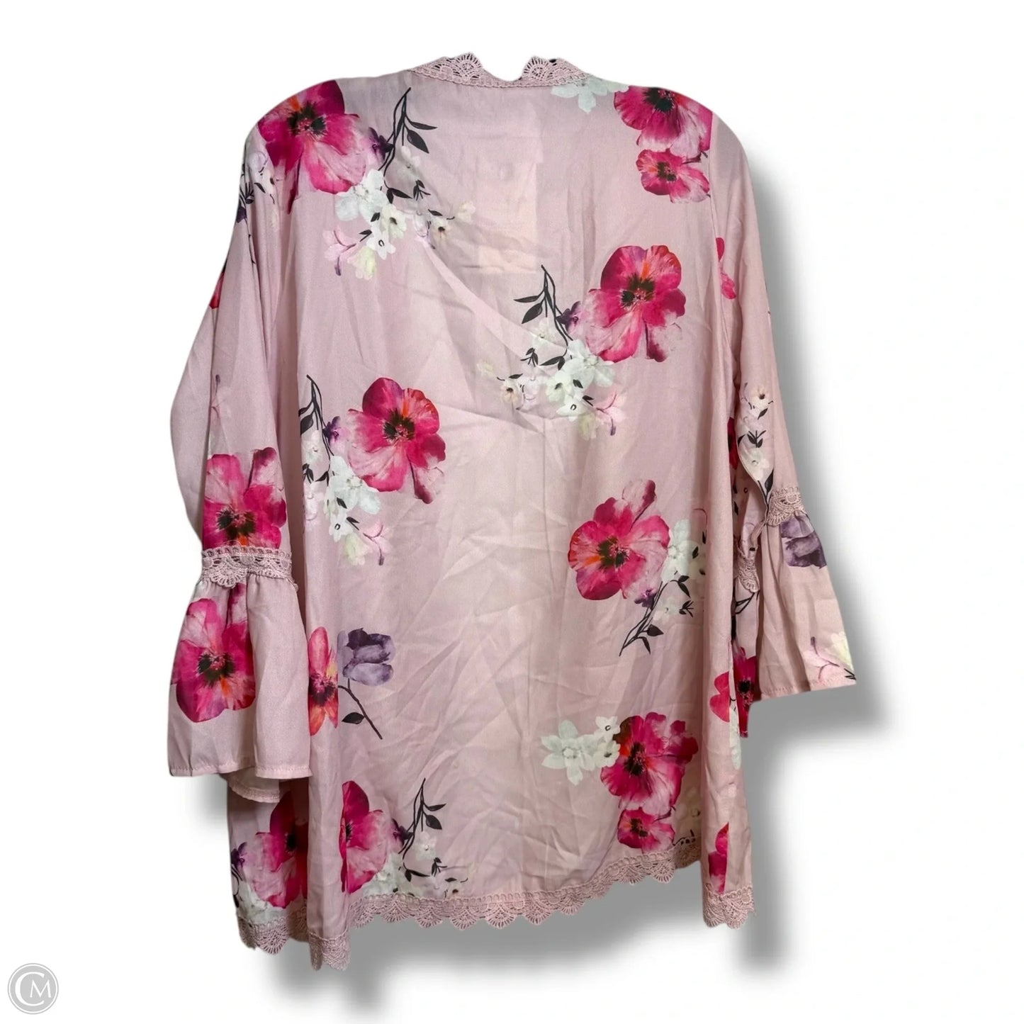 Kimono By Clothes Mentor In Floral Print, Size: M