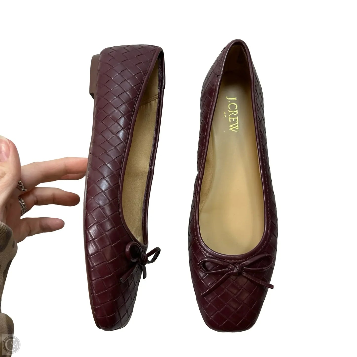 Shoes Flats By J. Crew In Maroon, Size: 8