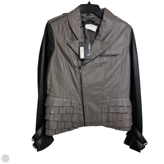 Jacket Leather By William Rast In Grey, Size: L