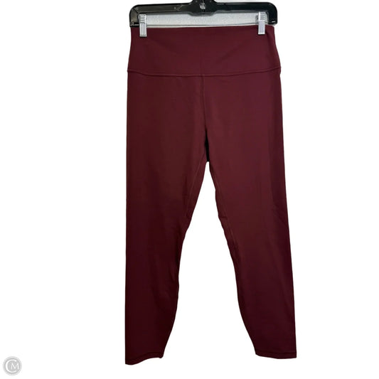 Athletic Leggings By Crz Yoga In Maroon, Size: L