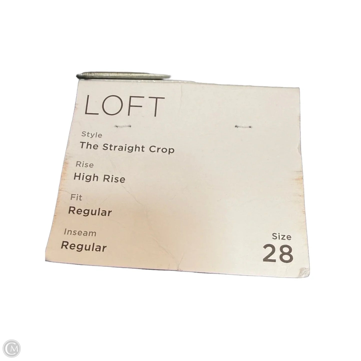Jeans Cropped By Loft In Blue Denim, Size: 6