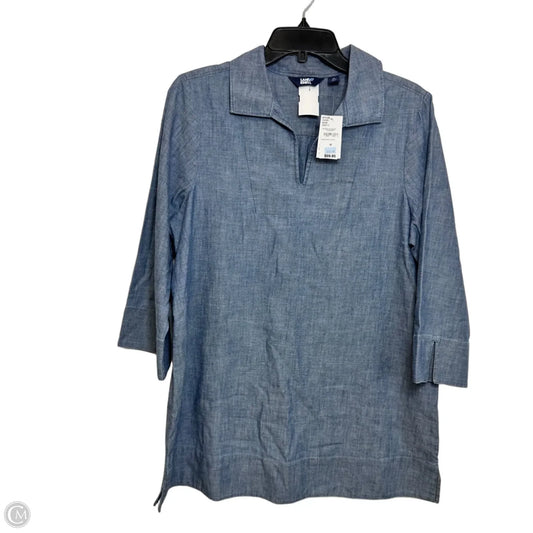 Top Long Sleeve By Lands End In Blue, Size: S