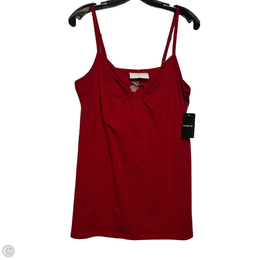 Top Sleeveless Basic By Torrid In Red, Size: 2x