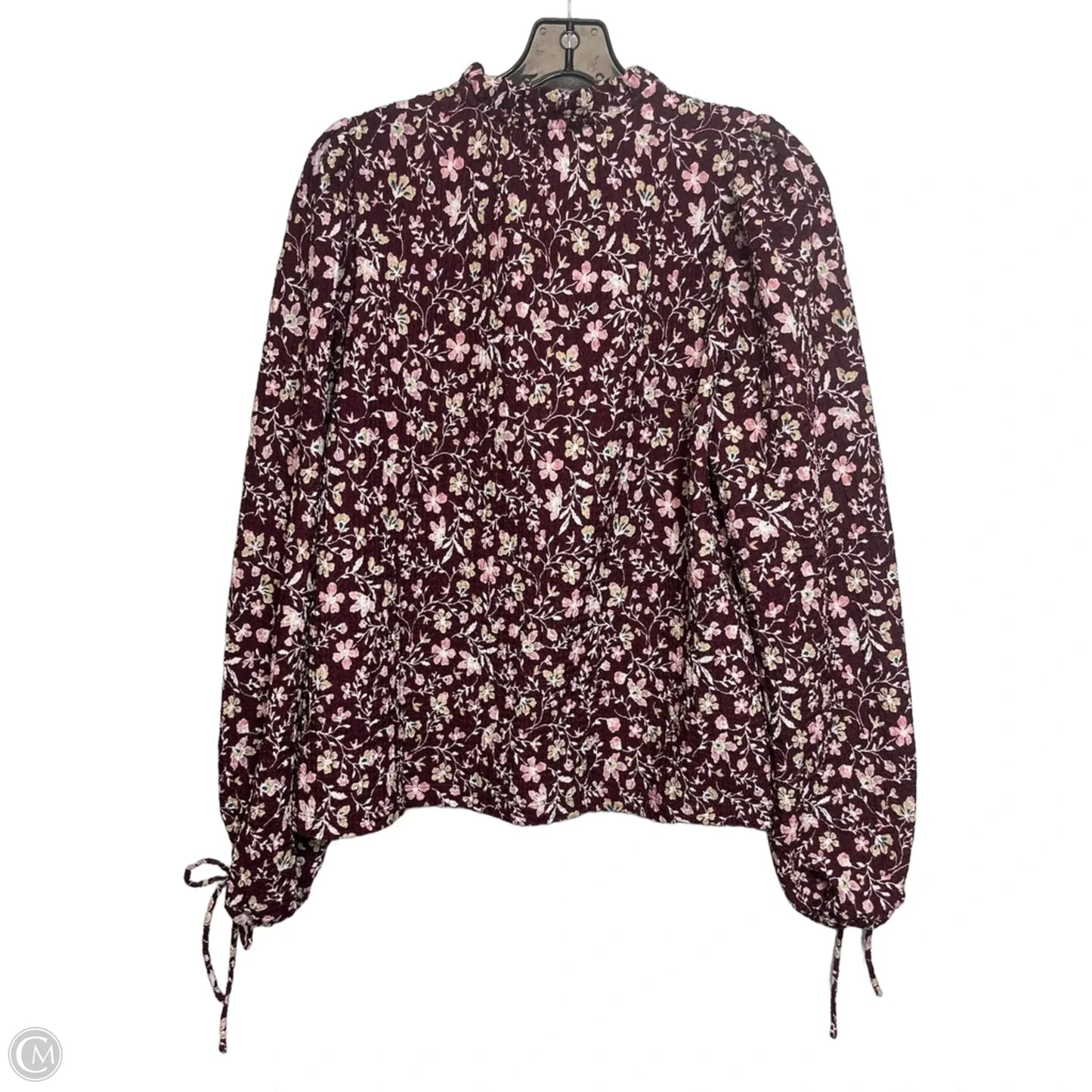 Top Short Sleeve By Loft In Paisley Print, Size: M