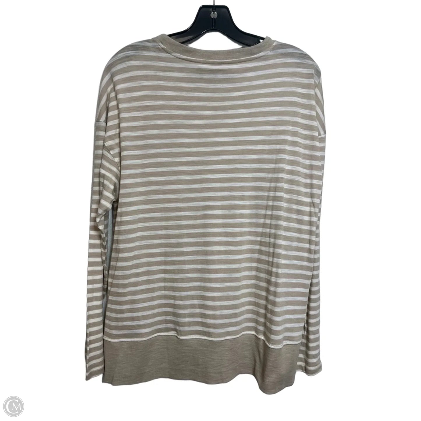 Top Long Sleeve Basic By Lou & Grey In Striped Pattern, Size: M