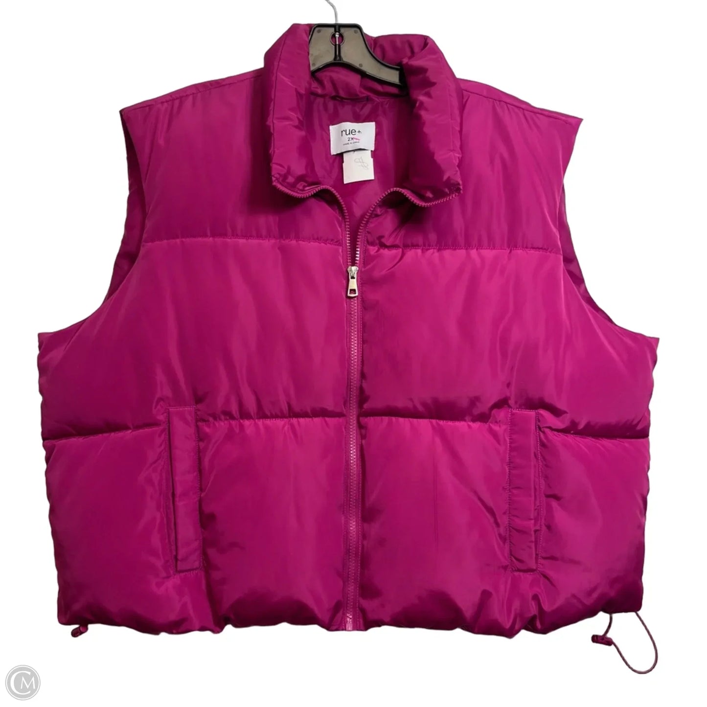 Vest Puffer & Quilted By Rue 21 In Pink, Size: 2x