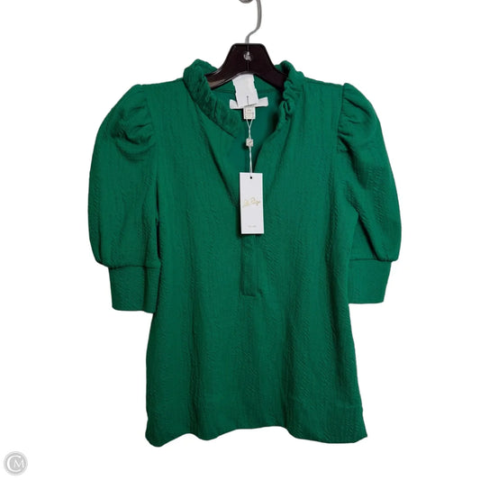 Top Short Sleeve Designer By Lilly Pulitzer In Green, Size: Xs