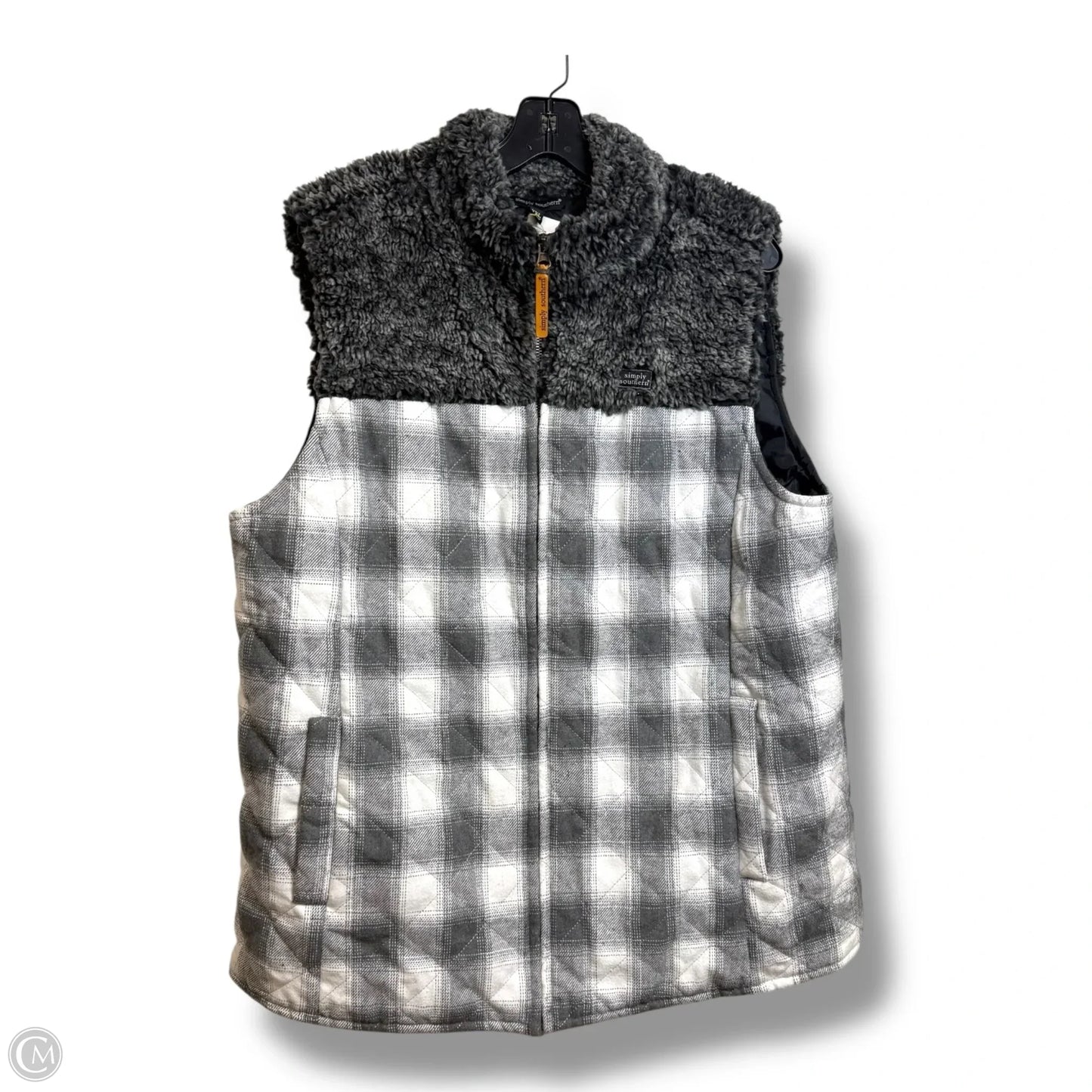 Vest Fleece By Simply Southern In Grey, Size: Xxl