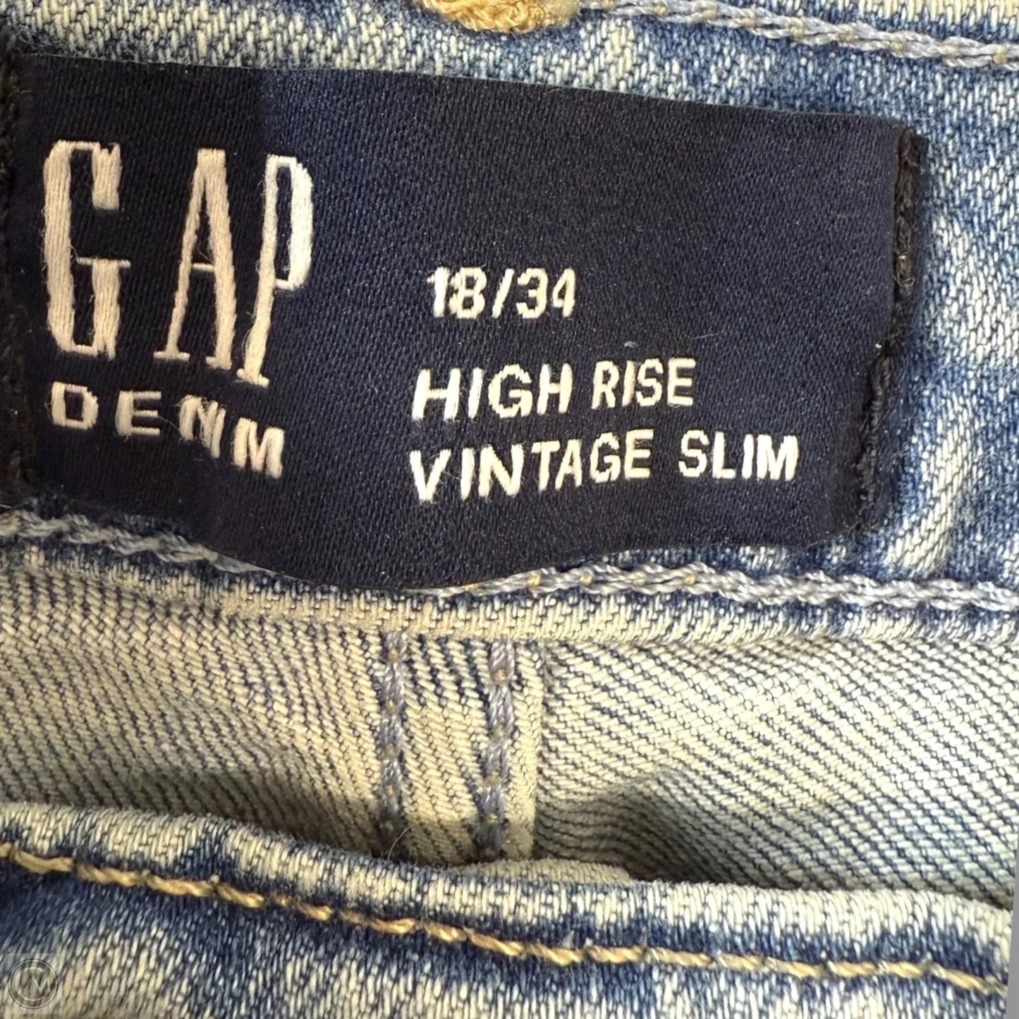 Jeans high rise vintage slim Straight By Gap In Blue Denim, Size: 18
