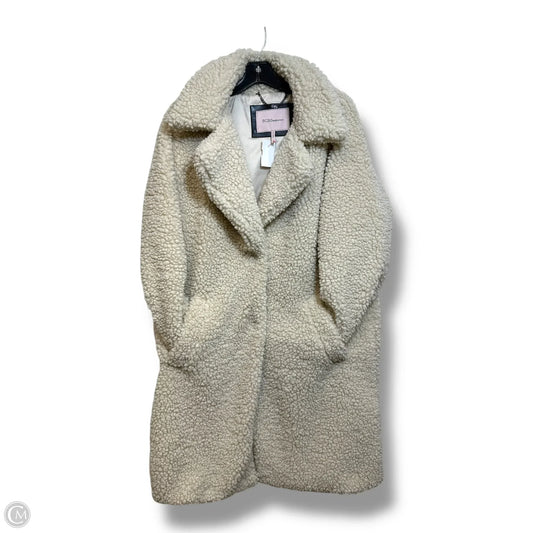 Coat Faux Fur & Sherpa By Bcbgeneration In Beige, Size: L