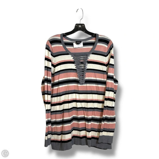 Sweater By Torrid In Striped Pattern, Size: 2x